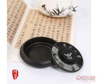 匠心傳承 螺紋硯學生4寸古馬羅紋硯，文房雅器新選擇